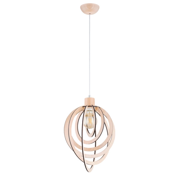 Lampa wisząca ALFA SOLINA DREWNIANA 1xE27 25cm | 61372