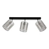 Lampa Sufitowa Nevoa 3xE27 Max.25W Czarny Metal/Chromowany Metal/Srebrny Klosz Tkaniny 56794304