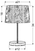Lampa stołowa/nocna AROSA 41-55873 satynowa/abażur niebieski 1x40W E14