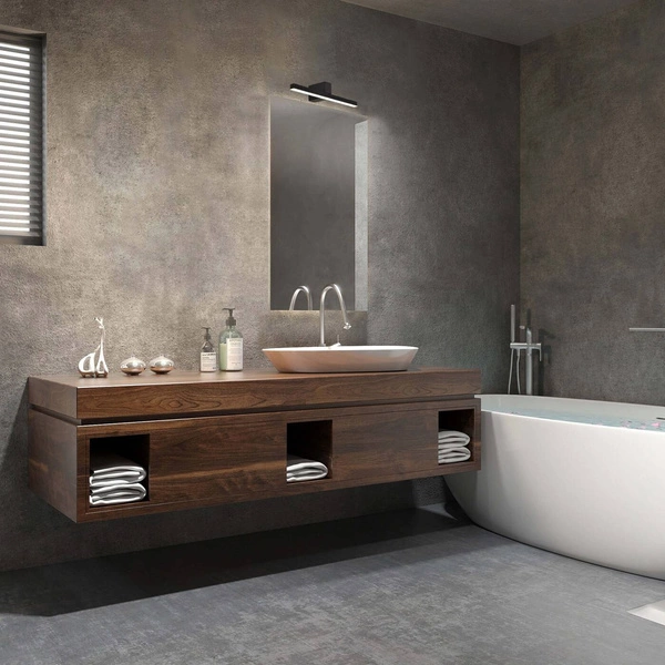 Kinkiet NEVADA M, czarny, 12W LED, barwa neutralna 4000K, IP44