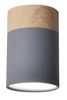 Lampa sufitowa TUBA 2284262, szary + drewno, 1x15W GU10