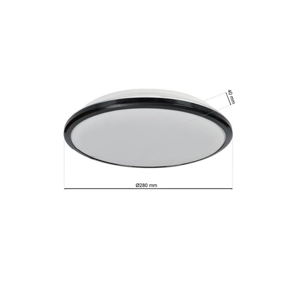 Plafon TERMA BLACK 18W LED Ø280 mm ML6402
