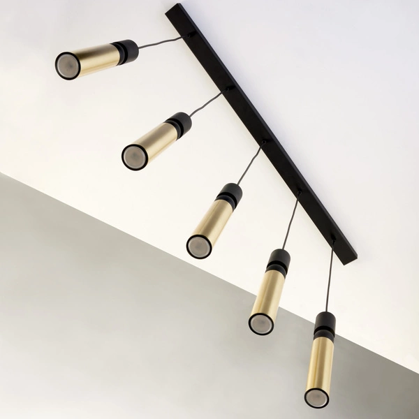 Nowoczesna Lampa wisząca ALAS wys. 120cm 5xG10 14W IP20 | Złoty