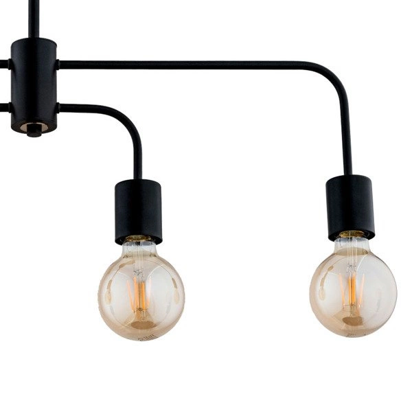 Lampa nad stylu retro LINIO BLACK świecznik IV 74cm
