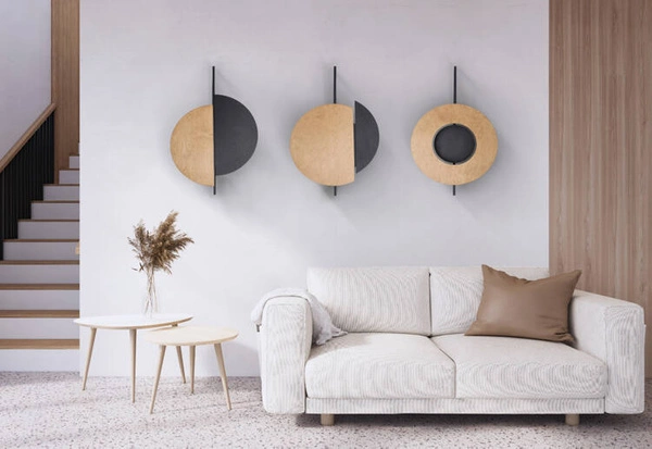 Kinkiet LED SUNSET NATURAL C szer. 50cm 2xGX53 | jasne drewno/czarny 10578