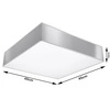 Plafon Sollux HORUS 45 Lampa sufitowa PVC, Stal, szary 3 x 15W LED, SL.0140