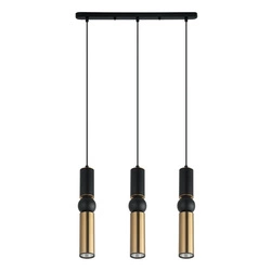 Lampa wisząca ISIDORA dł. 51cm 3xGU10 | czarny/brązowy