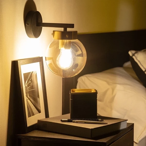 Kinkiet Ścienny Szklana Kula Abruzzo Clasico E27