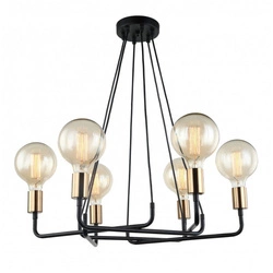 Lampa wisząca Betty śr. 59cm 6xE27 | brązowy