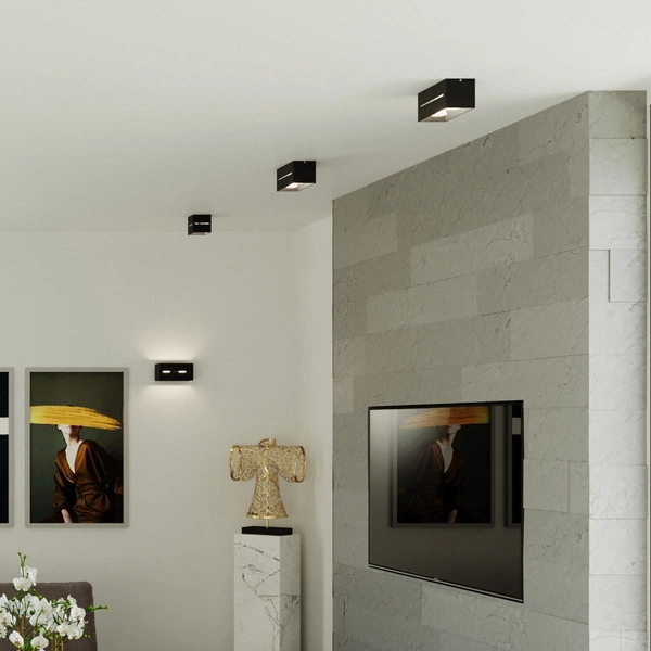 Nowoczesny plafon LOBO SL.0207 Czarny 1xG9