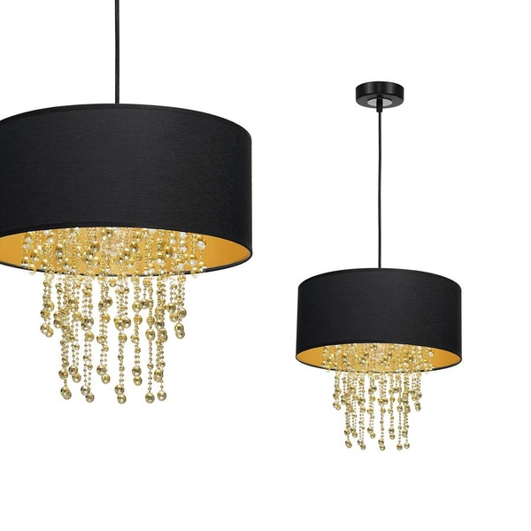 Nowoczesna lampa wisząca ALMERIA BLACK/GOLD 1xE27 MLP6441