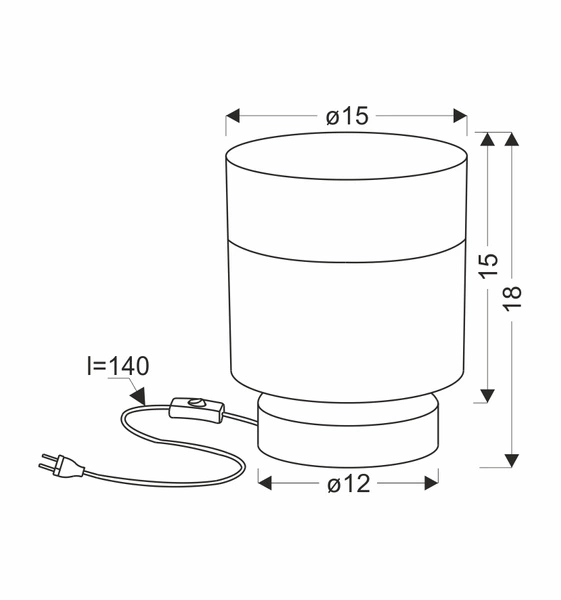 Lampa stołowa PORTO, 41-17628, czarny/drewno, 1x60W E27