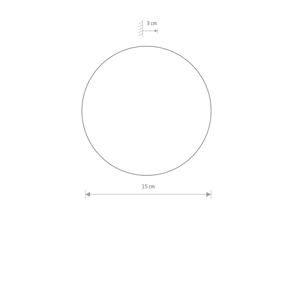Kinkiet RING LED S 15cm 7W barwa ciepła 3000K | czarny 7634