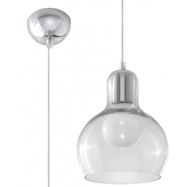 Lampa Wisząca CARLA SLA.0195 chrom/transparentny 1xE27