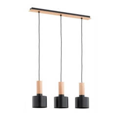 Lampa wisząca ALFA KASTEL RETRO DREWNIANA 3xE27 62cm | 62327