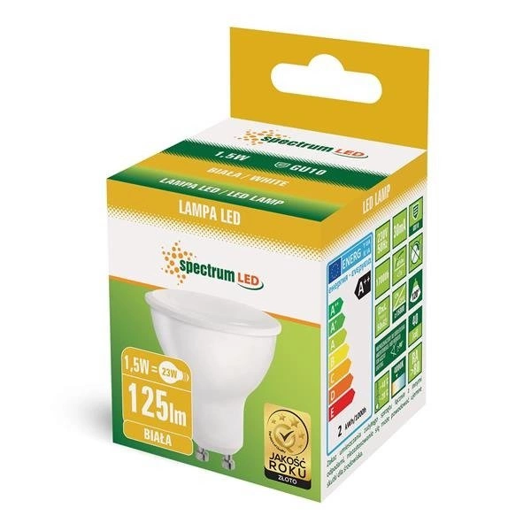 LED GU10 230V 1,5W SMD NW Z MATOWĄ SZYBKĄ SPECTRUM