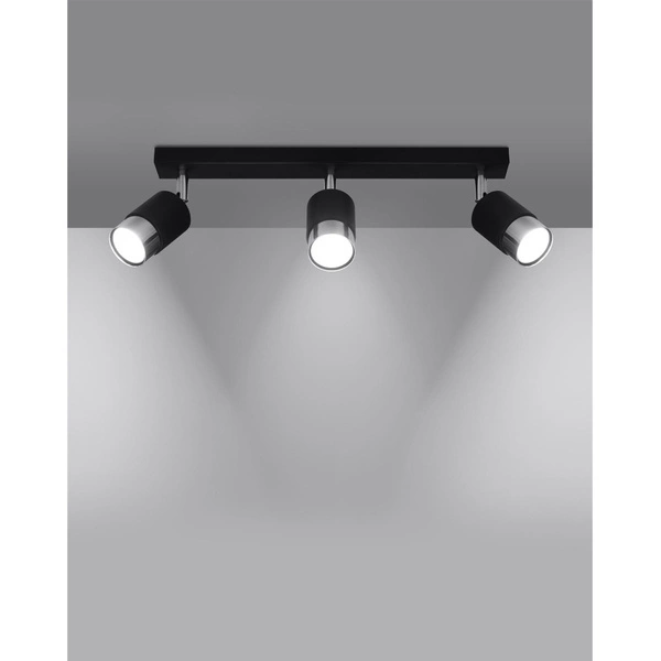 Lampa sufitowa (spot) NERO 3, SL.1066, czarny/chrom, 3x40W GU10