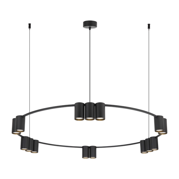 Lampa wisząca (koło) GENESIS BLACK 15xGU10