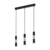 VIVIEN BLACK/GOLD LAMPA WISZĄCA 3 PŁ LISTWA 4757