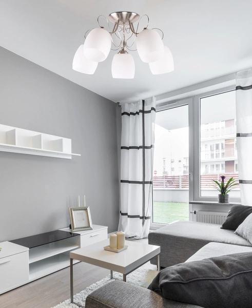 Lampa sufitowa AMBA 35-79251 chrom/biały 5x40W E27