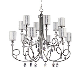 Klasyczny Żyrandol DELFINA wys. 75cm 12xE14 11W IP20 | Chrom