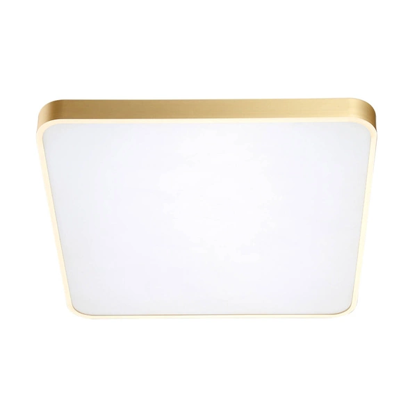 Lampa sufitowa plafon kwadratowy SIERRA LED 80W szer. 80cm | złoty
