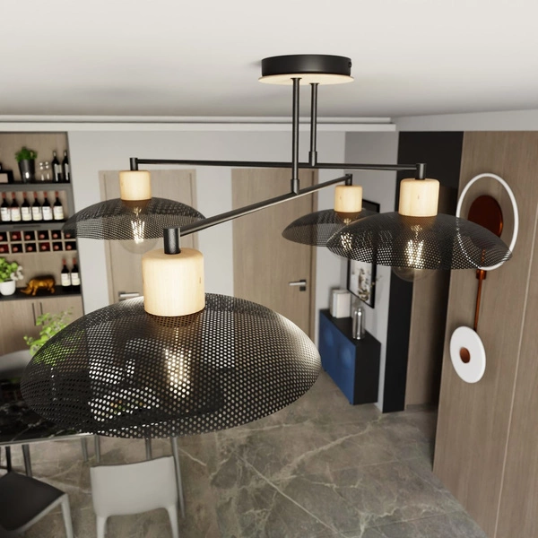 Lampa sufitowa Emibig KOBE 4 Czarny 1318/4