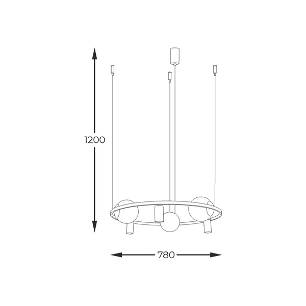 5006 ORBIT 3+3 PENDANT LAMP