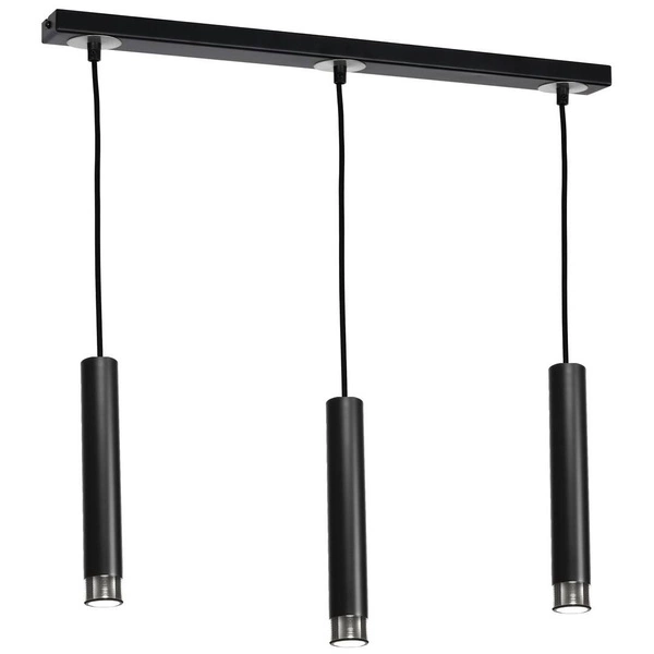 Nowoczesna lampa wisząca DANI BLACK/CHROME 3xGU10 MLP6232