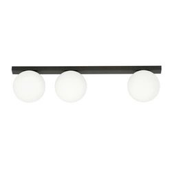 Lampa sufitowa Emibig FIT 3 Czarny/OPAL 1124/3