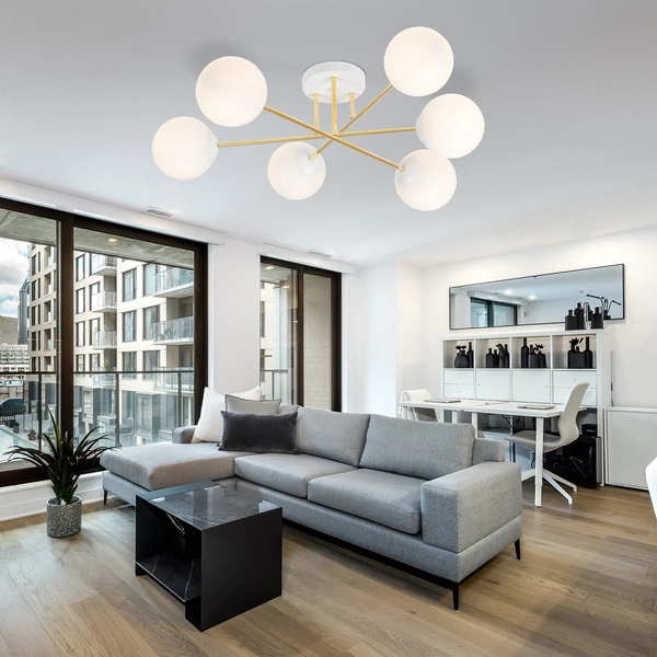 Lampa sufitowa Emibig MAGNUM 6 WH OPAL 1234/6