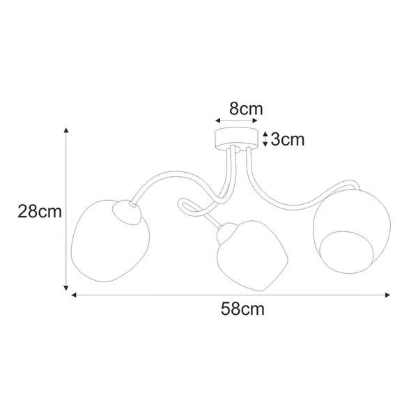 Lampa sufitowa K-5190 z serii DIUNA