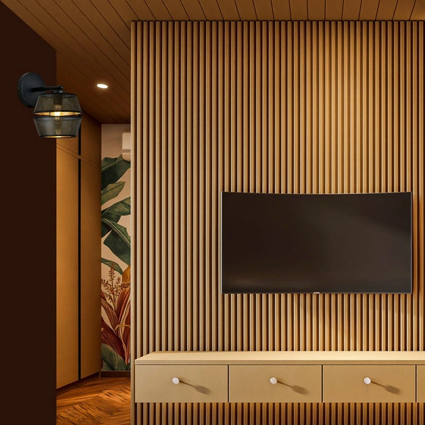 Kinkiet Emibig MALIA K1 Czarny/GOLD 1185/K1