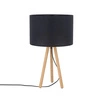 Minimalistyczna lampka nocna buk TOKYO E27 60W wys. 52cm | czarny 5293