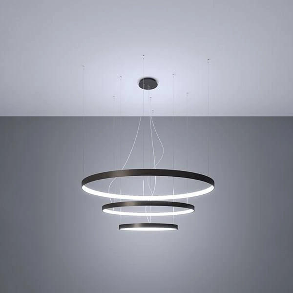 Nowoczesna lampa wisząca RIO 3, czarna, 150W LED, barwa neutralna 4000K. TH.177