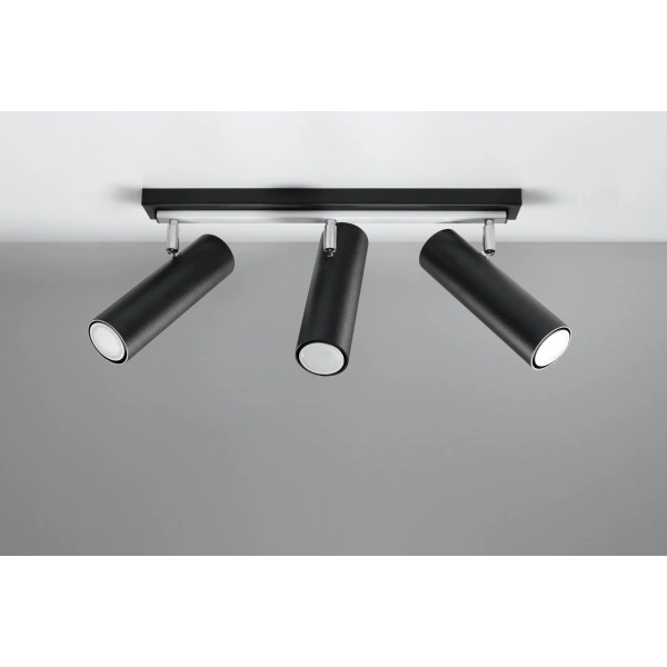 Nowoczesna lampa sufitowa DIREZIONE 3 SL.0501 Czarna 3xGU10