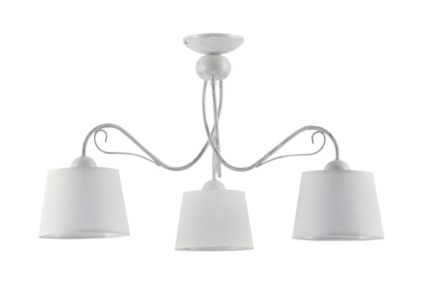 Klasyczna Lampa sufitowa KAMELIA wys. 46cm 3xE27 15W IP20 | Biały