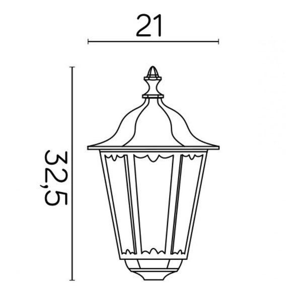 Klosz głowica lamp fi 35mm Retro Midi K 1018 M | czarny