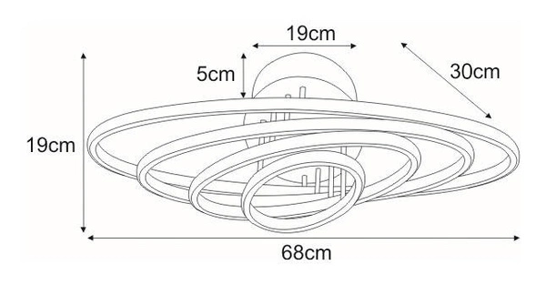 Lampa sufitowa K-8105 z serii CORINA