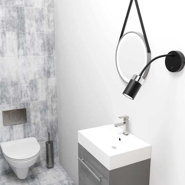 Kinkiet flex JOKER BLACK CHROME 1xGU10