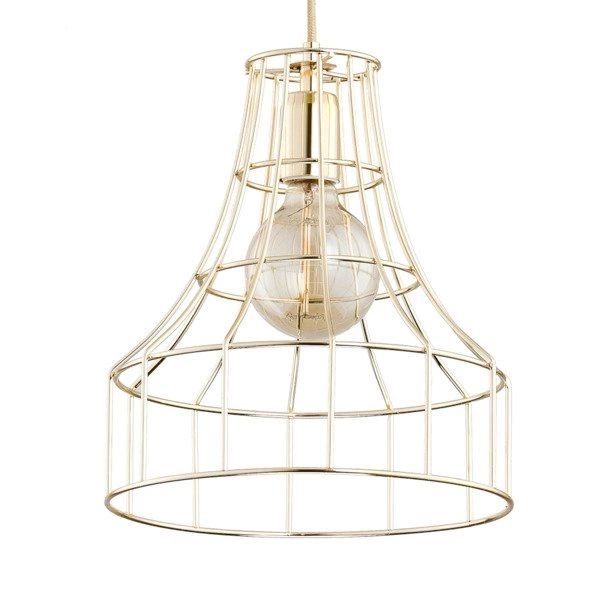 Druciana lampa kratka SKADI złota śr. 27,5cm