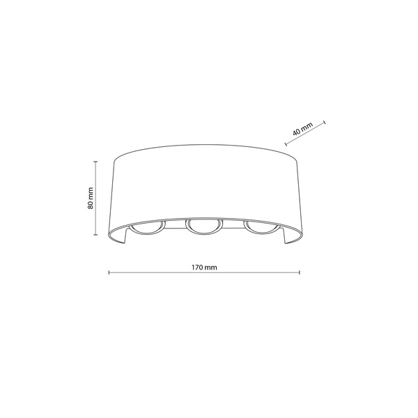 ARROW BLACK KINKIET LED IP 54