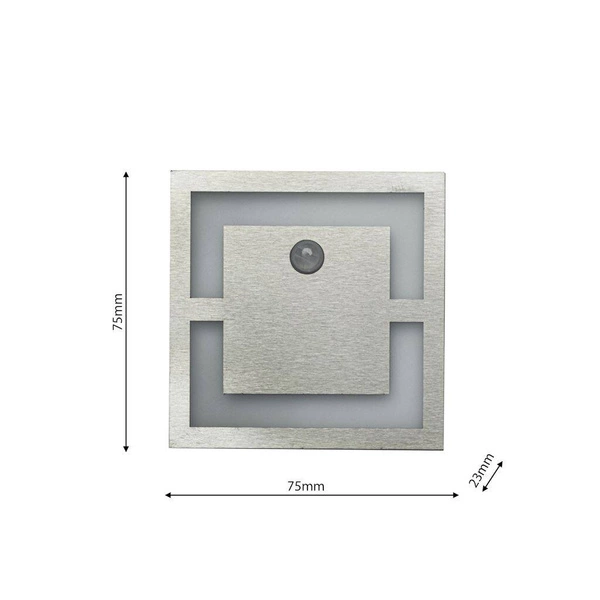 Schodowa z czujnikiem ruchu PIR QUADRO Neutralna 4K
