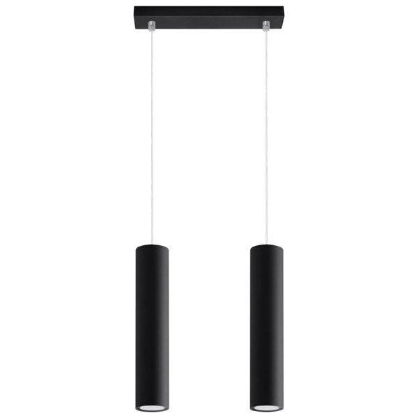 Lampa Wisząca LAGOS 2 stal Czarny, GU10, 2 x 40W, SL.0328