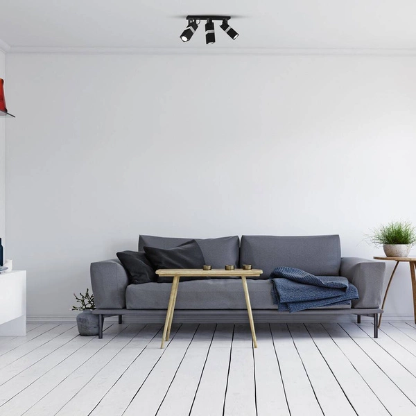 Nowoczesna lampa sufitowa VIDAR BLACK/CHROME 3xGU10 MLP6286