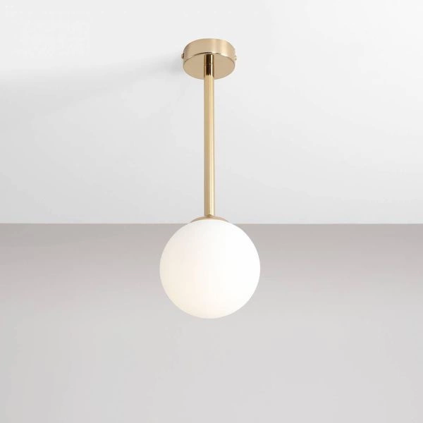 Aldex Lampa sufitowa PINNE SHORT GOLD 1080PL_G30_S, złoty/biały, 1x40W E14