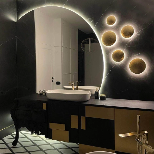 Plafon PLATILLO, mały, czarny, 6W LED, barwa ciepła 3000K