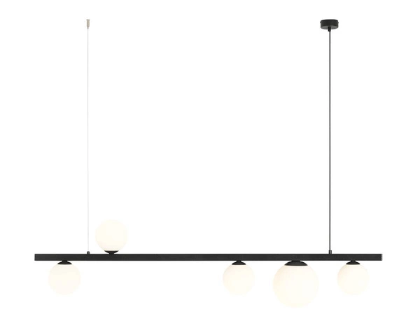 Aldex Lampa wisząca GARDA 5 BLACK 1099F1 4 x E14 oraz 1 x E27  | Czarna