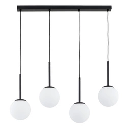 Lampa wisząca ALFA PERIO CZARNA & BIAŁA 4xE14 90cm | 63352