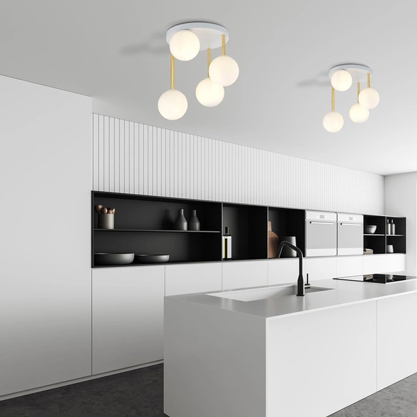 Lampa sufitowa Emibig DOLCE 4 WH OPAL 1261/4